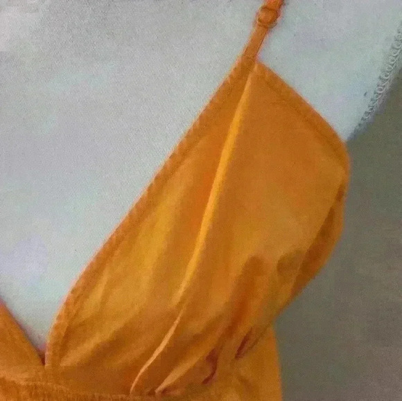 NWT Women's long summer dress with open back, orange, size large - Picture 3 of 12